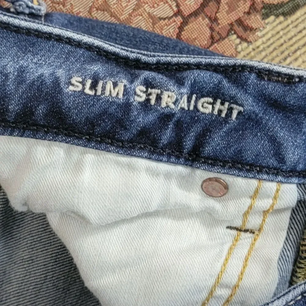 American Eagle Jeans Mens 30x30* Blue Slim Straight Leg Stretch Denim Workwear